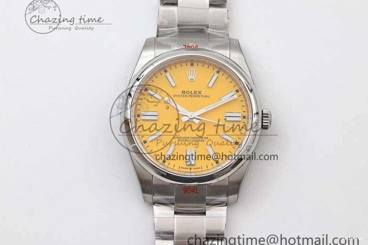 SS Bracelet Oyster 124300 EWF 1:1 41mm 904L Steel Yellow Perpetual Dial Best on A2824 Edition 0314